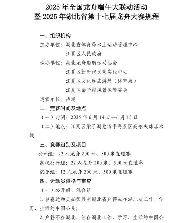 大赛将在武汉举办！定了！湖北省龙舟(图3)