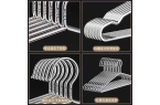 用新选择带钩挂钩设计不锈钢加粗衣架实心耐